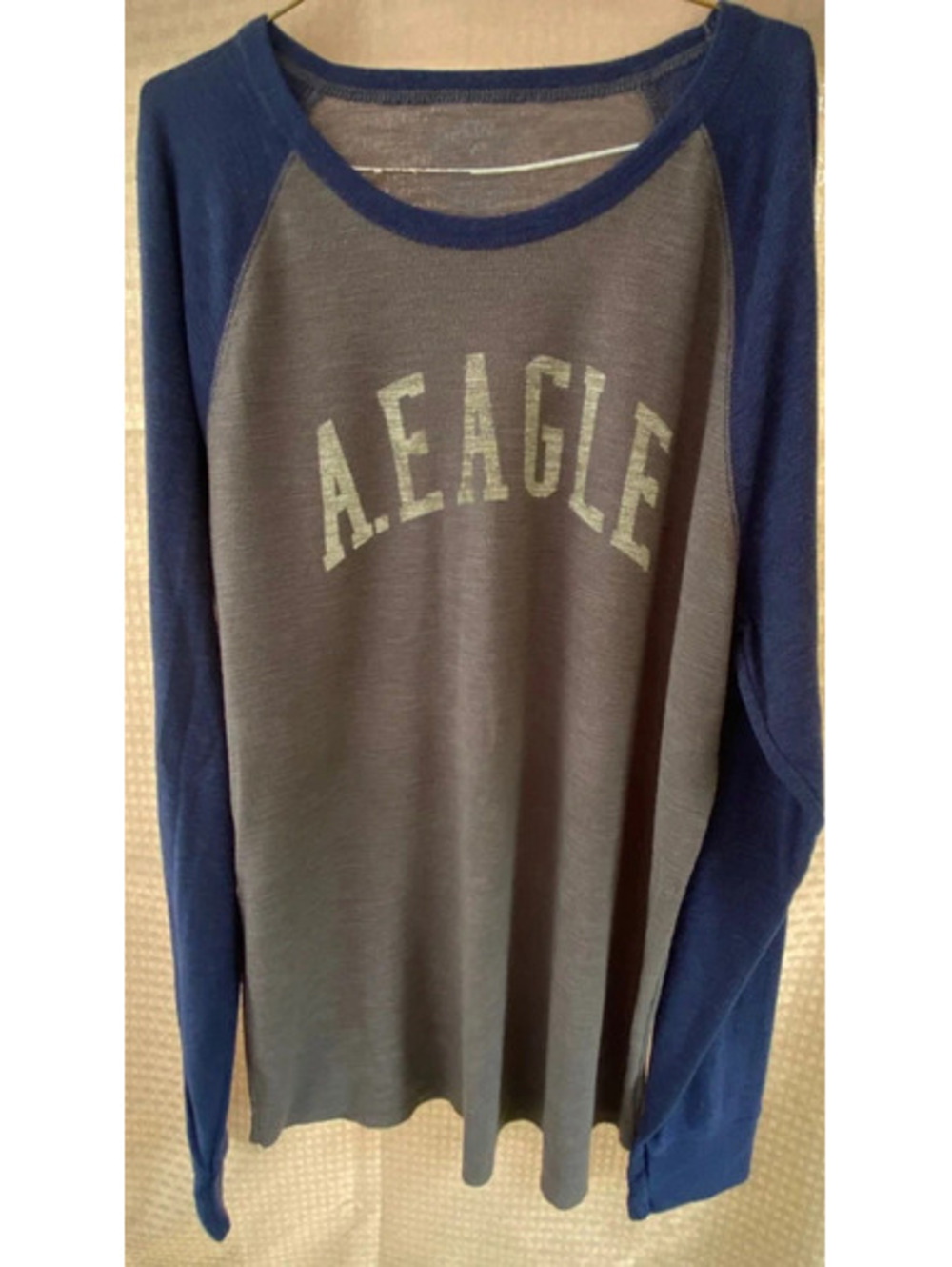 American Eagle Thermal Shirt Men’s XL Gray Tee Long Sleeve